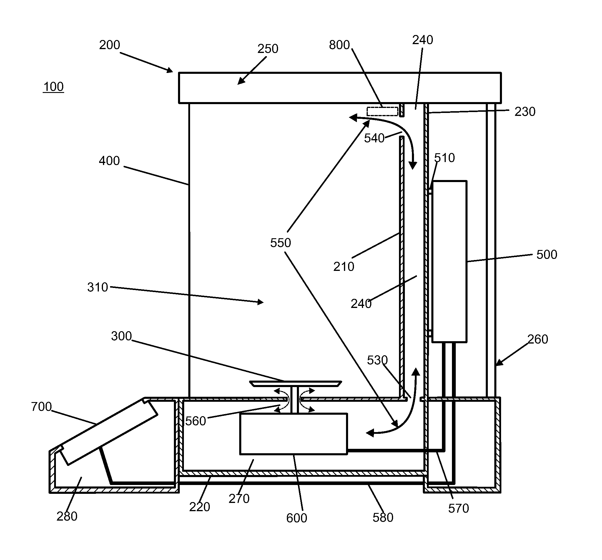 Balance with stable air stratification in the weighing compartment