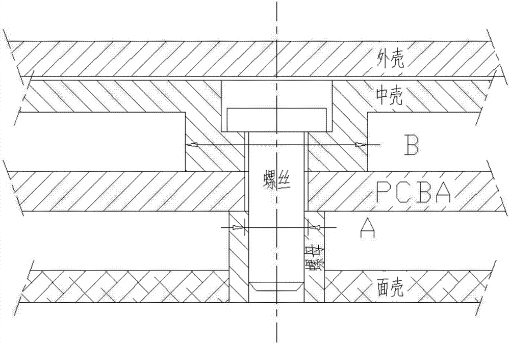 Threaded fastener installing structure