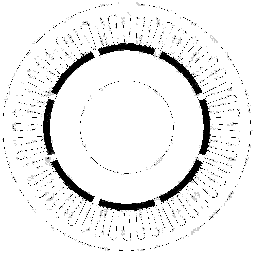 Composite magnetic pole type surface-mounted permanent magnet synchronous motor