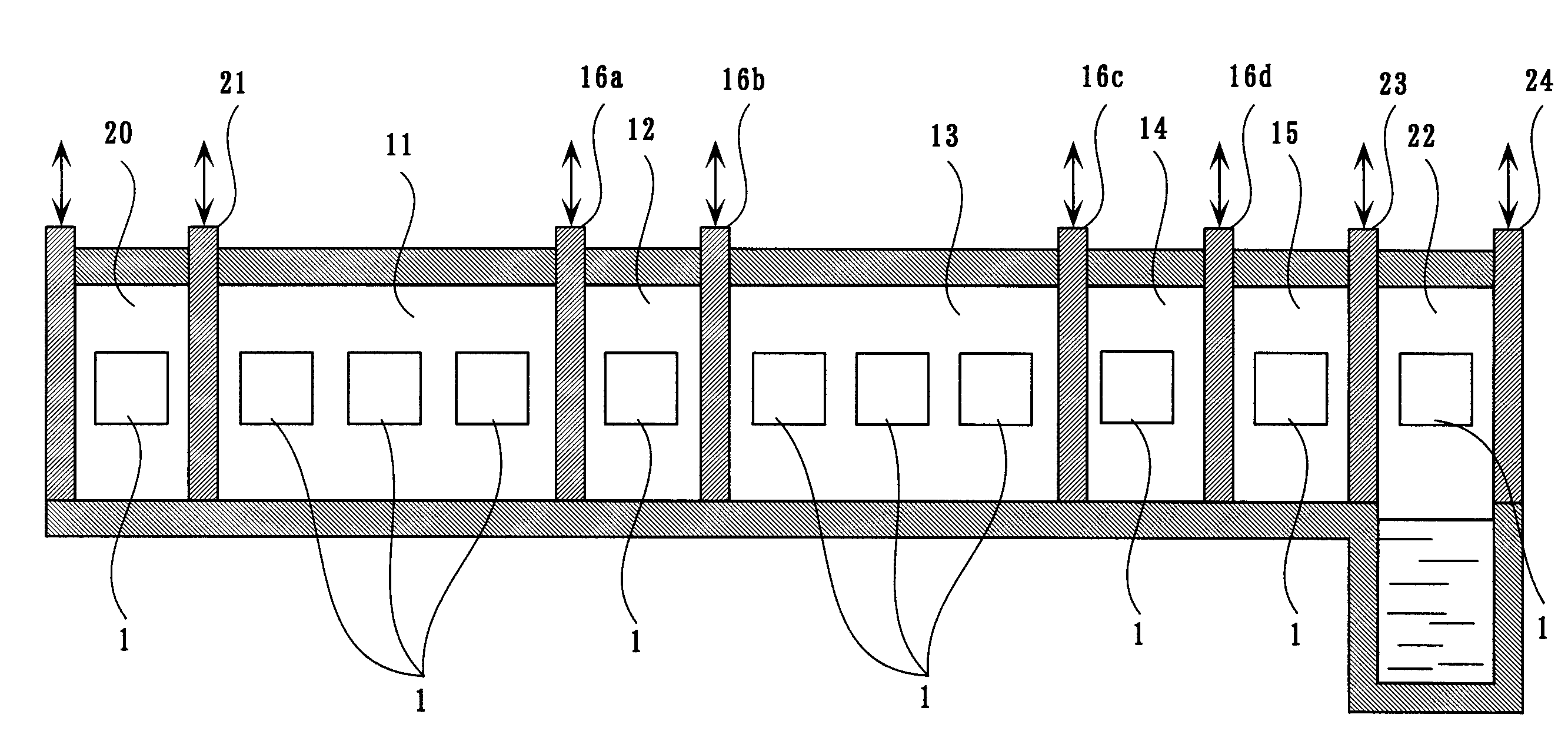 Continuous vacuum carburizing furnace