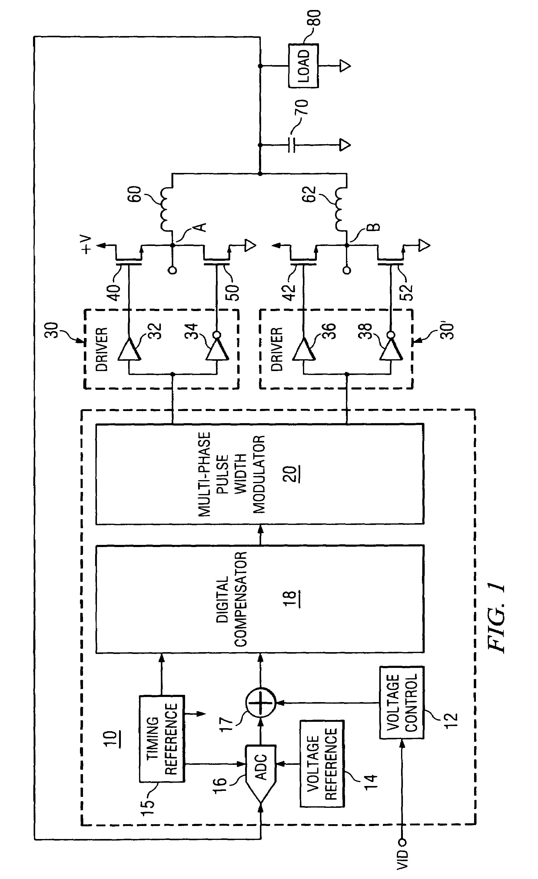 Fine resolution pulse width modulation pulse generator for use in a multiphase pulse width modulated voltage regulator