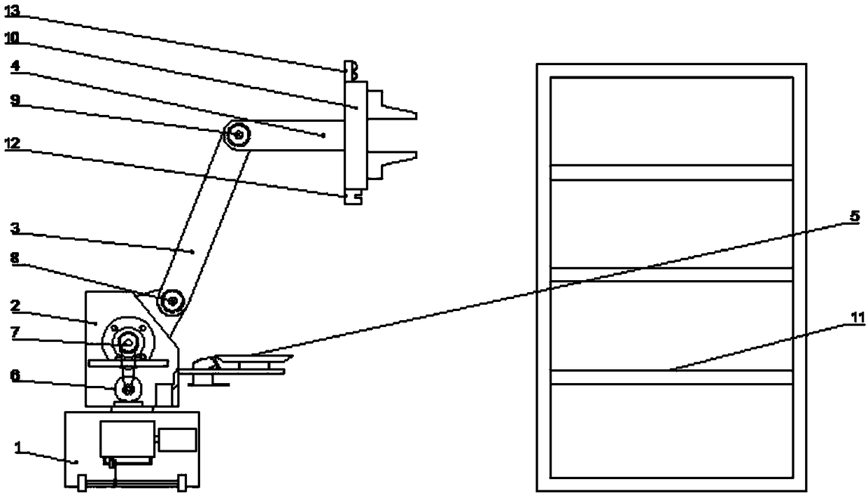 Storage mechanical arm capable of counting materials and working method thereof