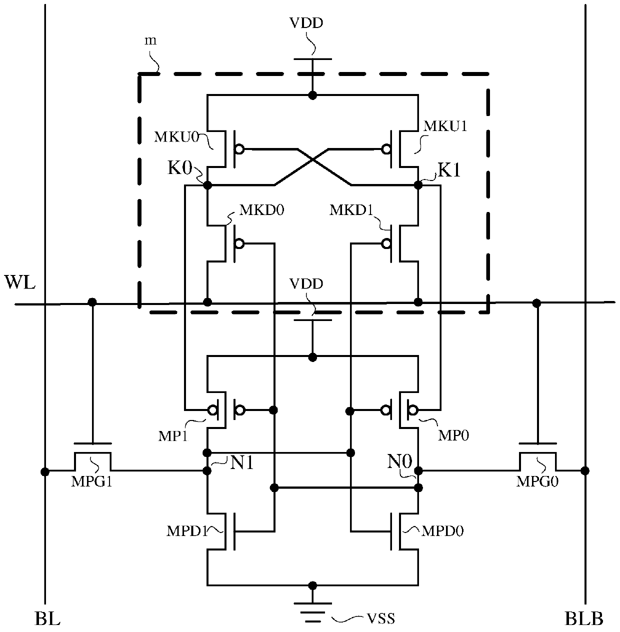 sram storage unit and storage array