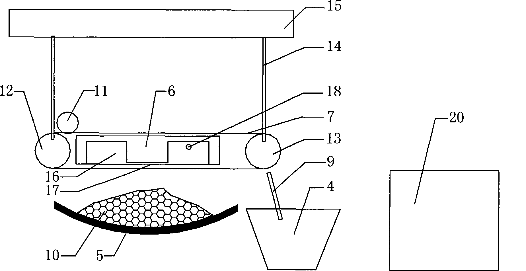 Iron member detecting method and device of constant magnetic deironing device by sound wave