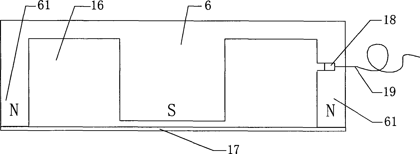 Iron member detecting method and device of constant magnetic deironing device by sound wave