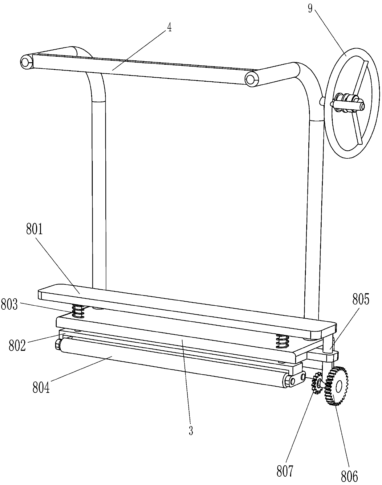 Medical ground disinfectant wiping vehicle