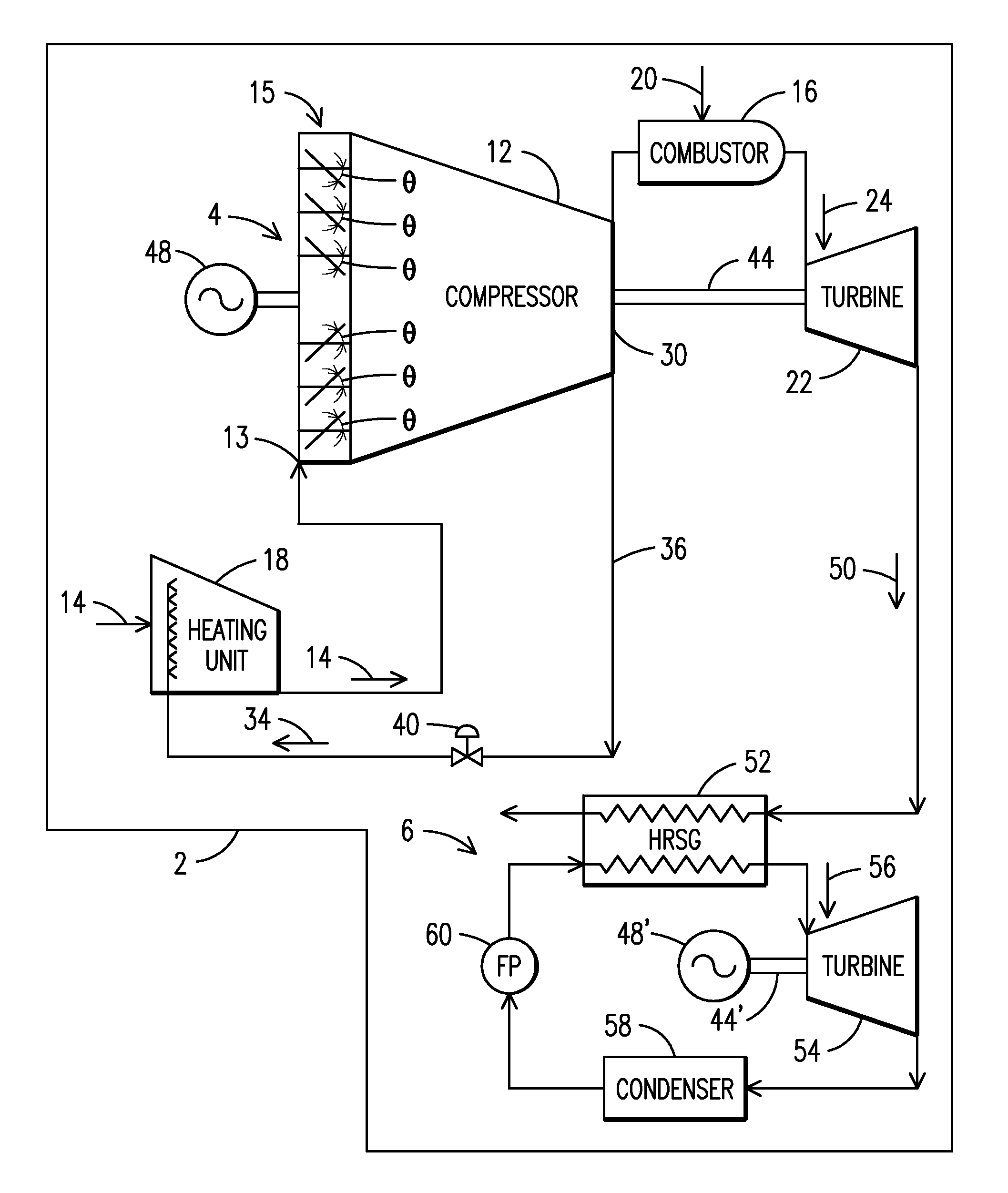 Method for Increasing Turndown Capability in an Electric Power Generation System