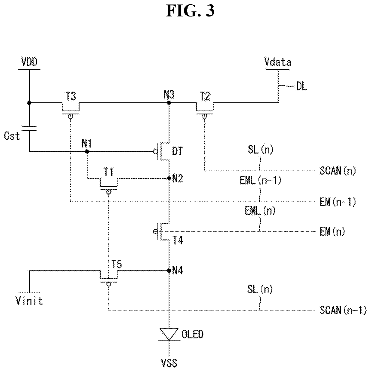 Pixel for organic light emitting diode display and OLED display