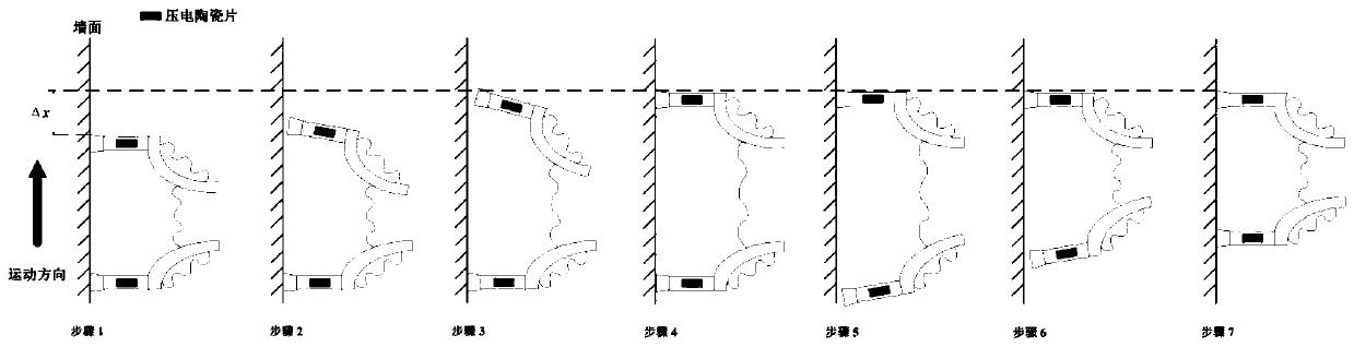 Array sucker type rigid-flexible integrated crawling actuator and working method thereof