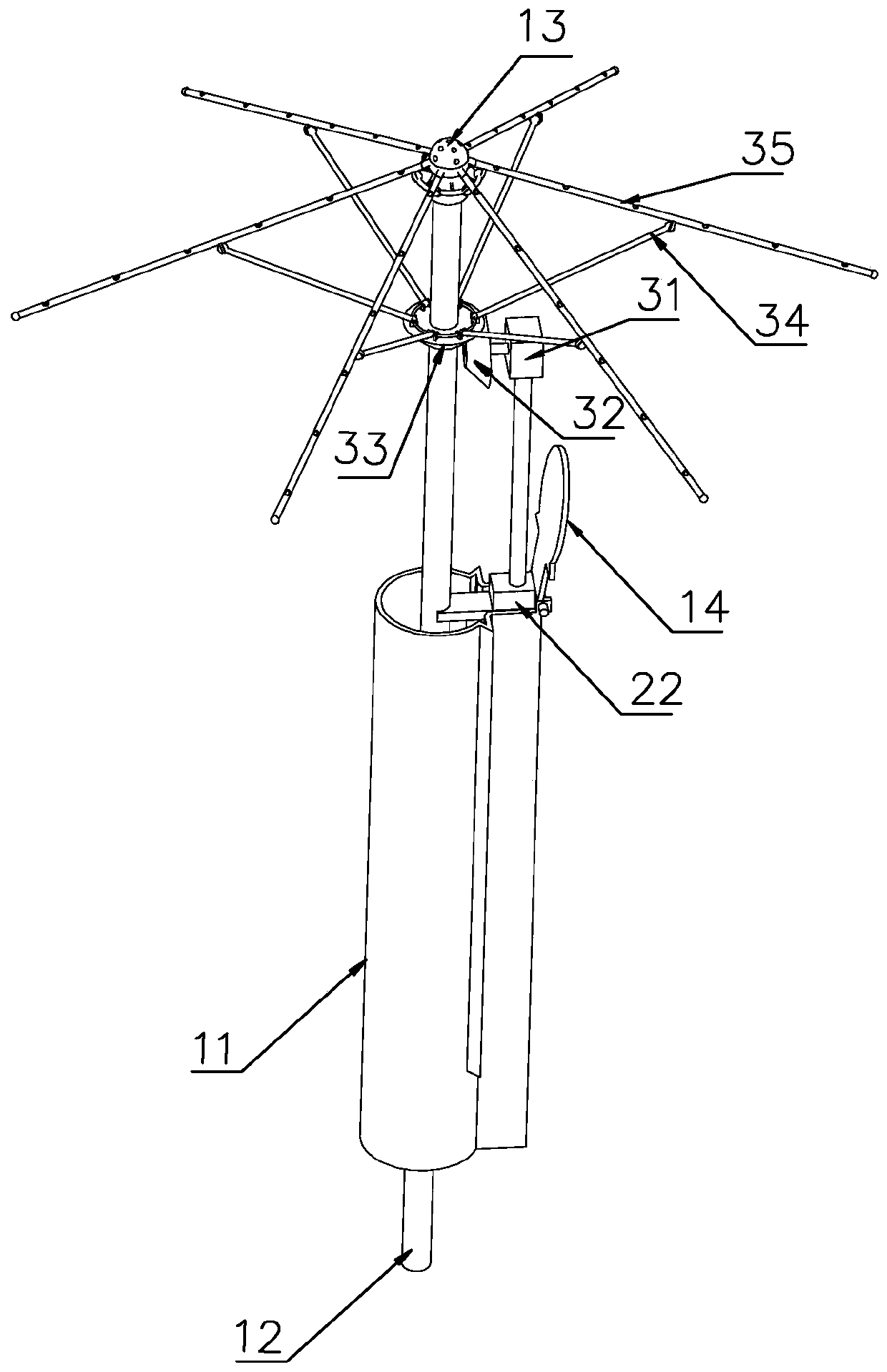 Umbrella type water sprayer