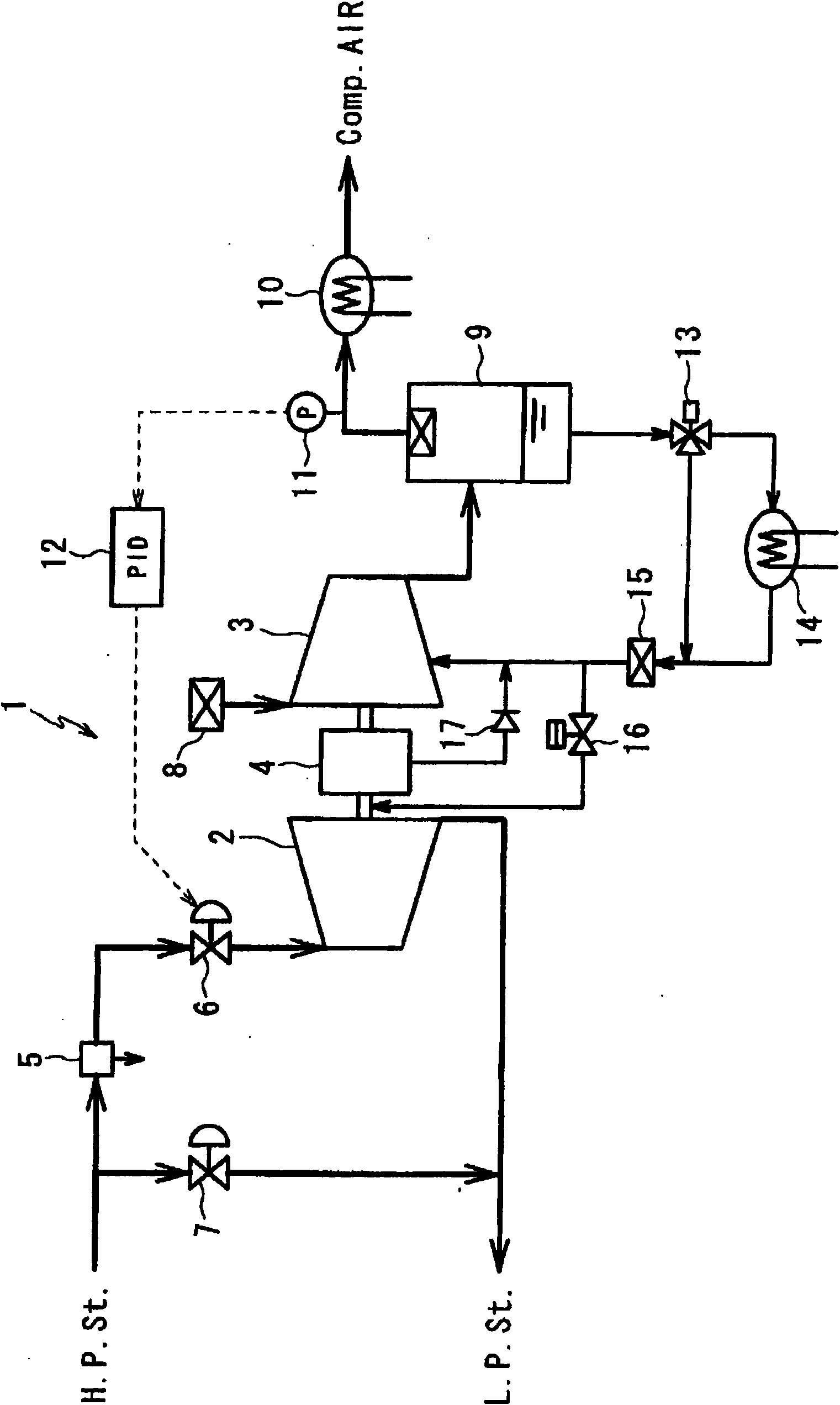 Vapor expander driven air compressor