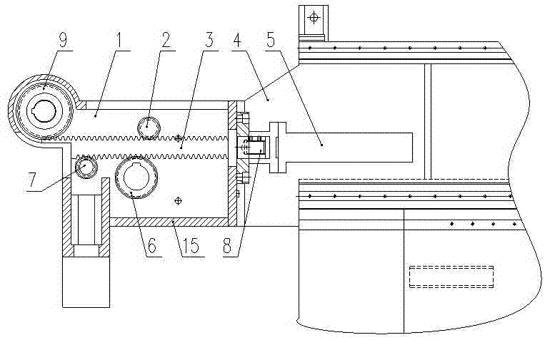 Boosting driving device for spindle of bending pipe arm