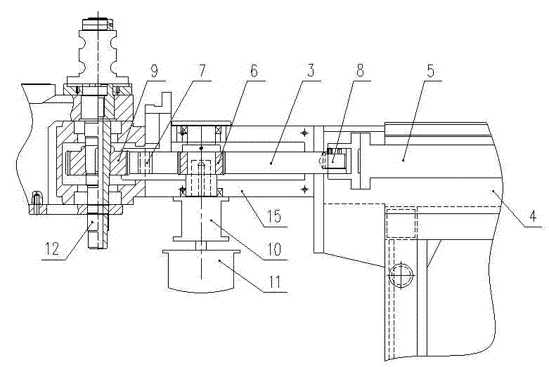 Boosting driving device for spindle of bending pipe arm