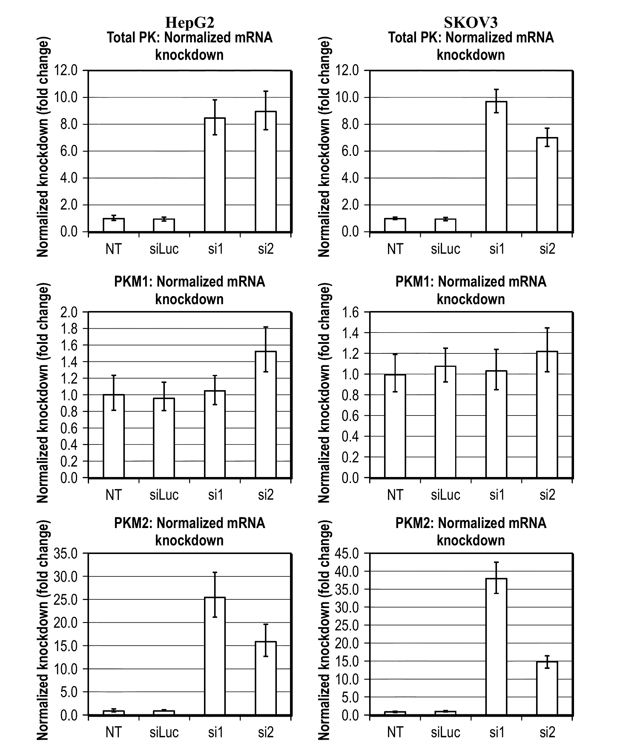 Sirnas targeting exon 10 of pyruvate kinase m2