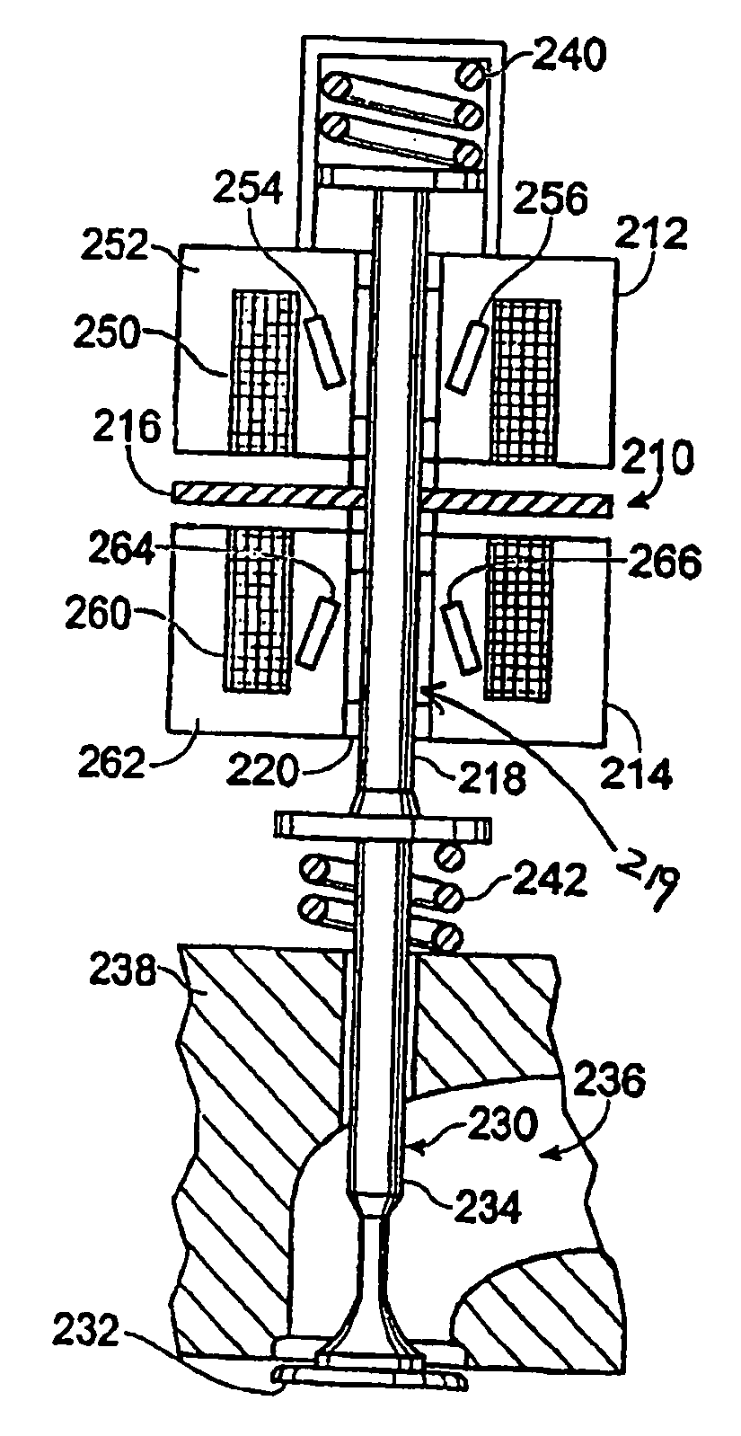 Enhanced permanent magnet electromagnetic actuator for an electronic valve actuation system of an engine