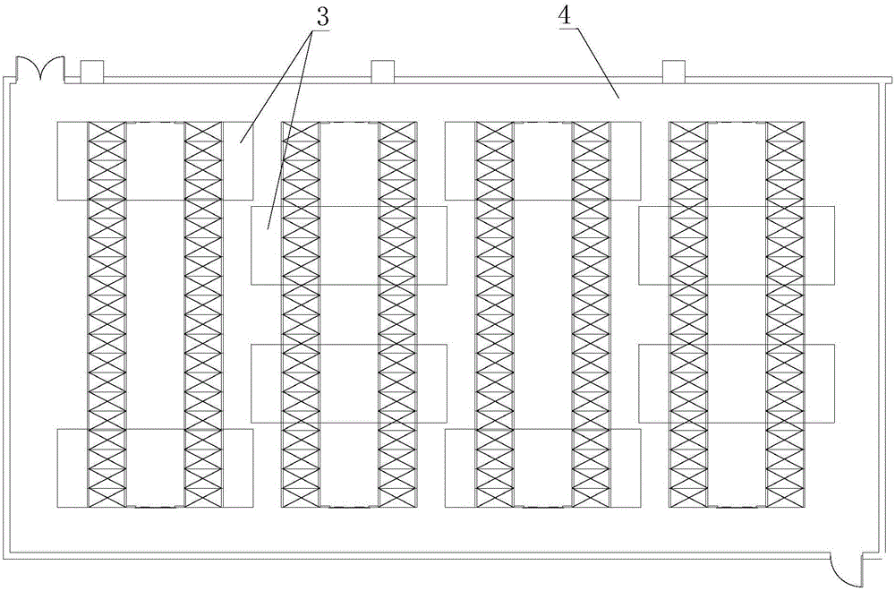 Machine room cooling system provided with set-top type units