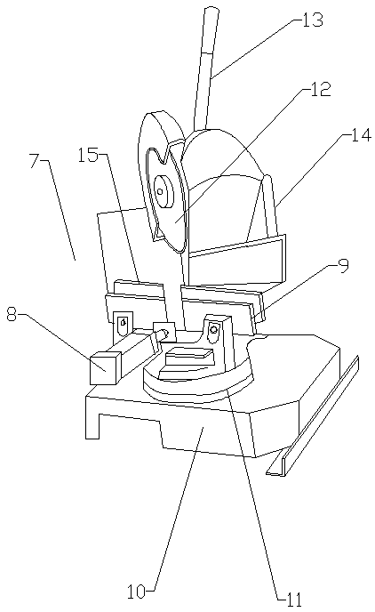 Circular sawing machine with dual cutting corners