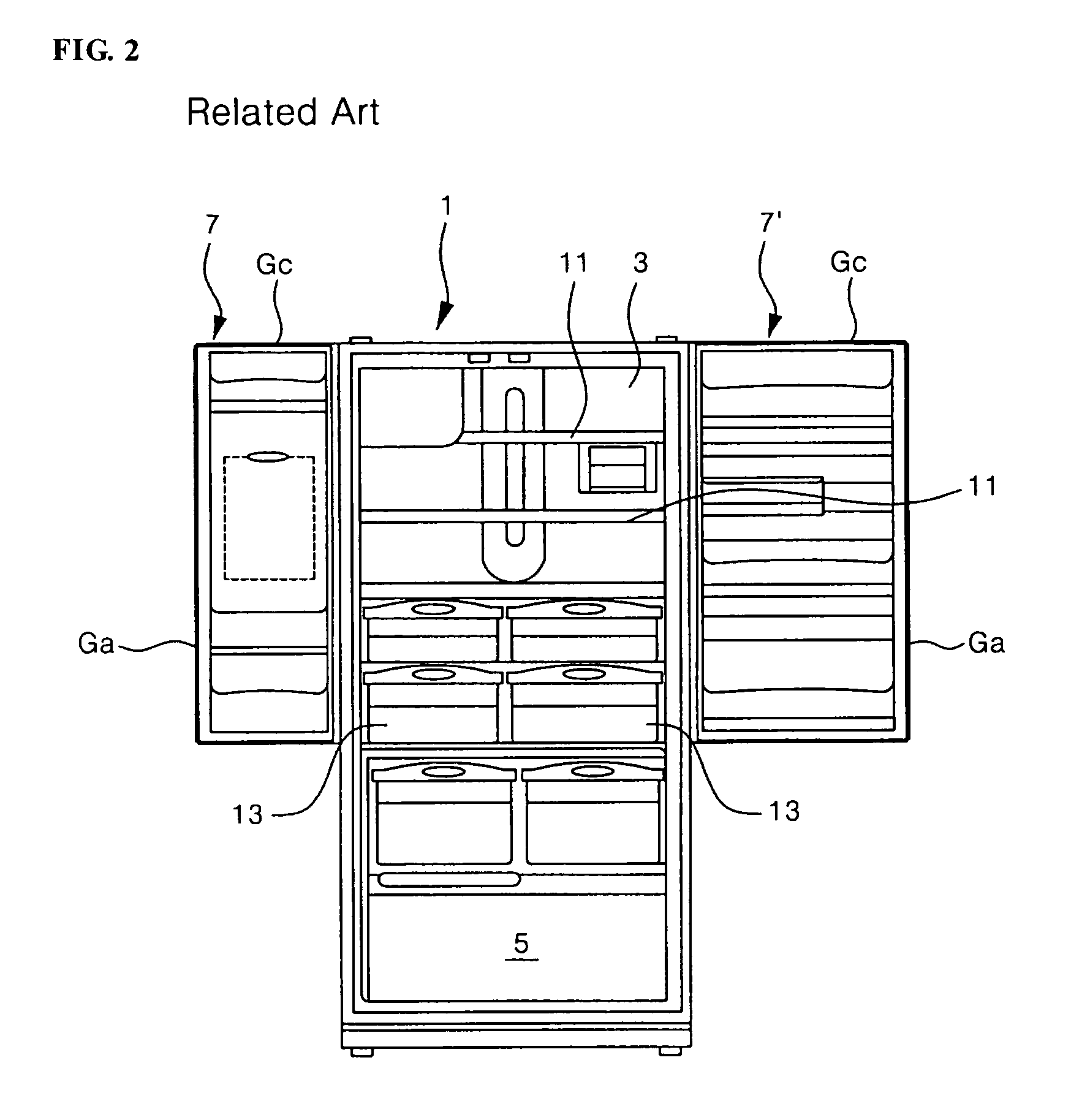 Gasket for refrigerator and storage space sealing structure using the same