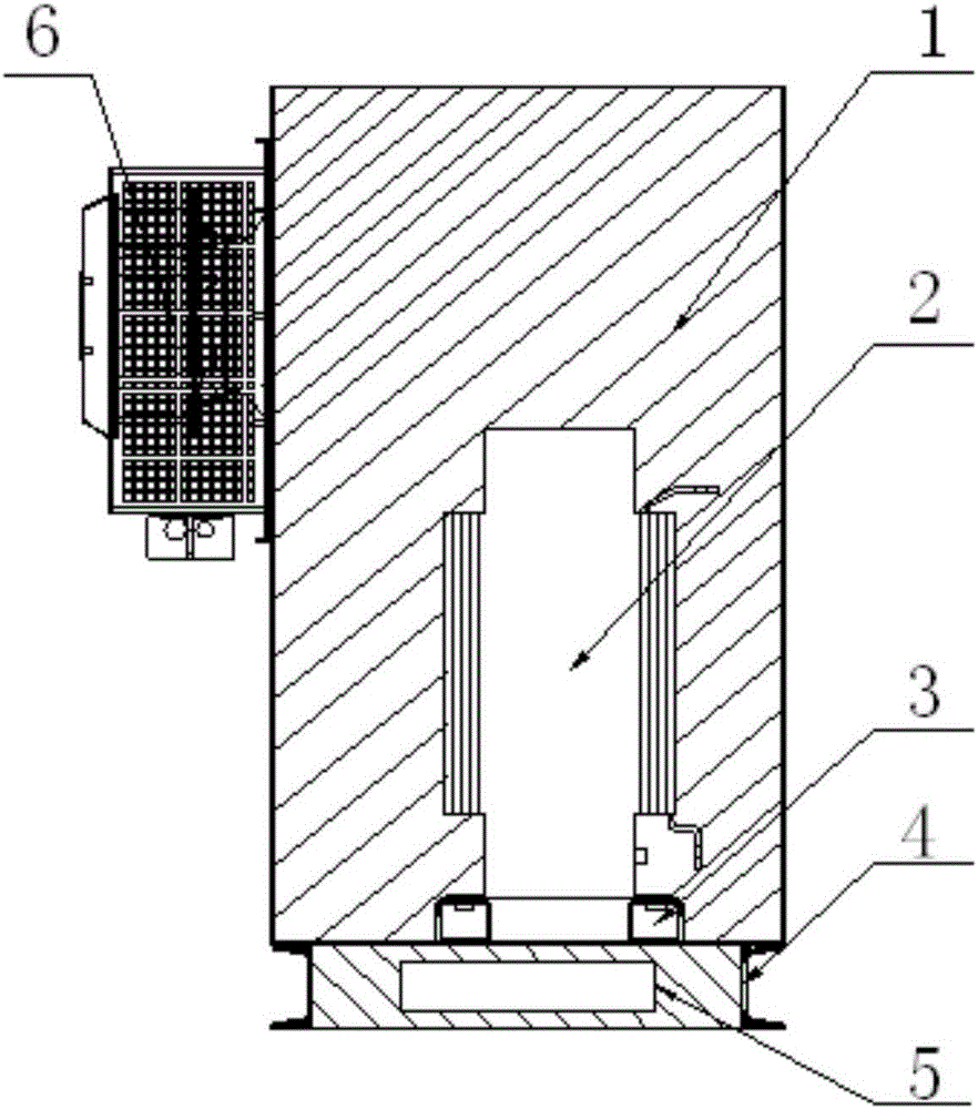 External ventilation device of wind power generating frequency converter reactor