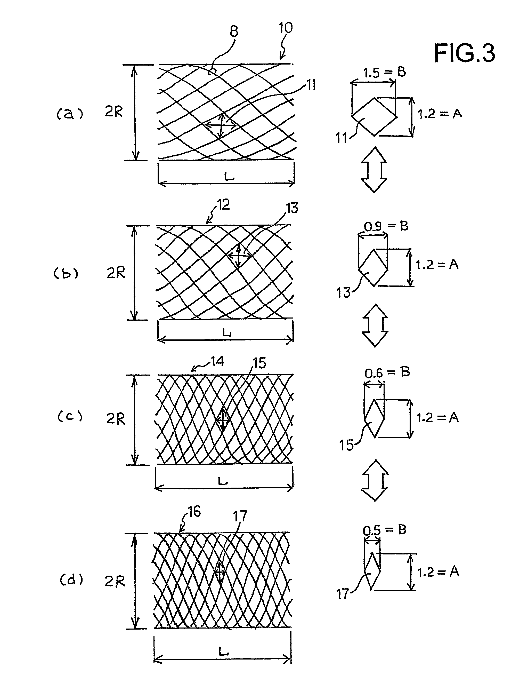 Stent, microcatheter, braiding apparatus for continuous hoselike body, and process for manufacturing stent