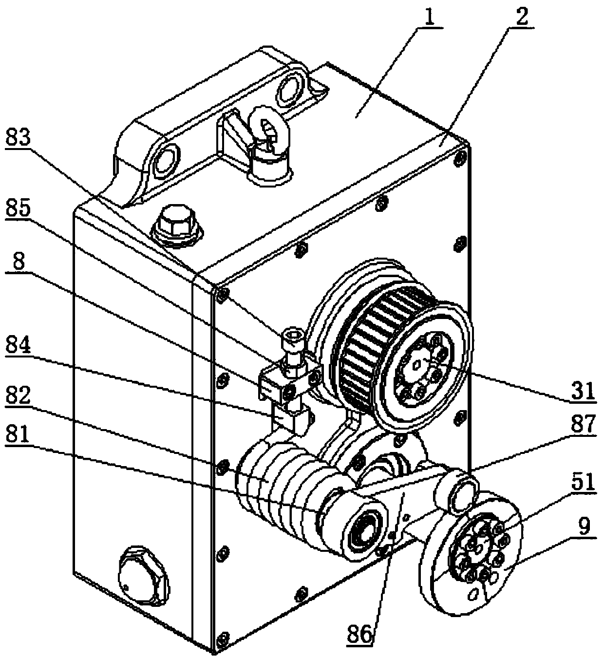 Gearbox of speed changing mechanism