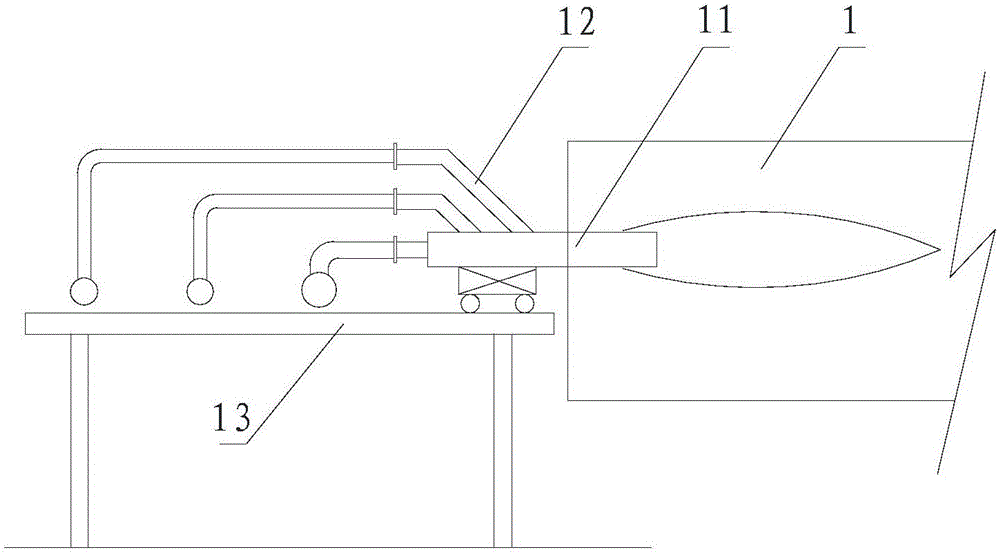 Rotary kiln valve set platform CO detection apparatus and method