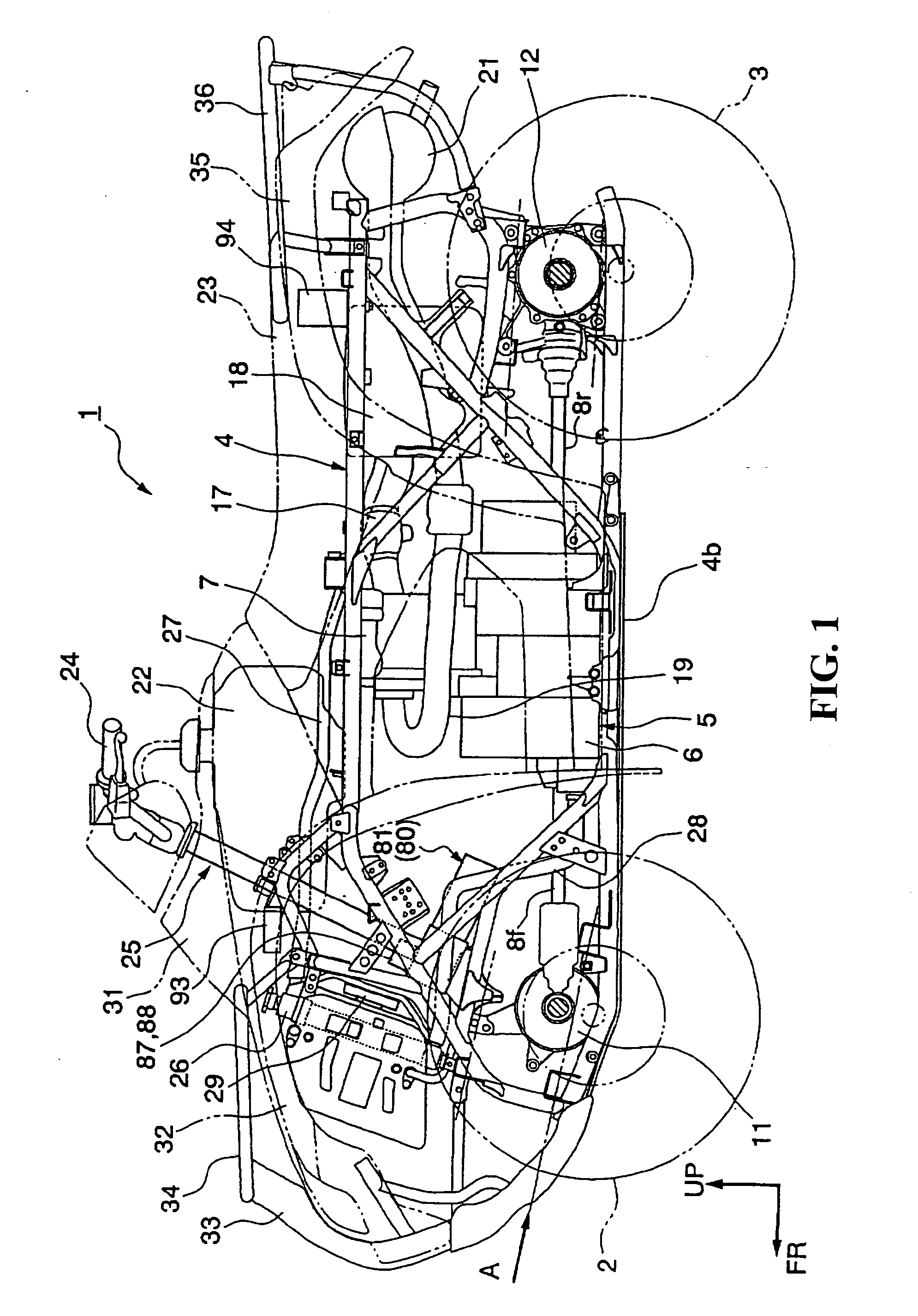 Power steering system for all-terrain vehicle