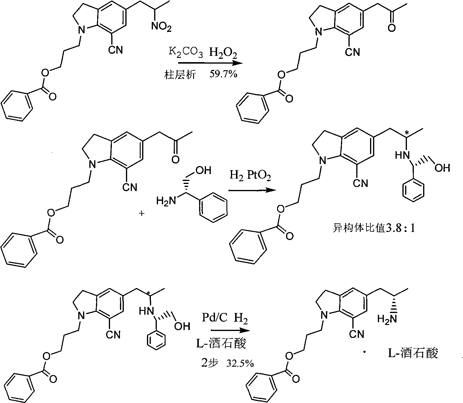 Novel intermediate for synthesizing silodosin as well as preparation method and purpose of novel intermediate