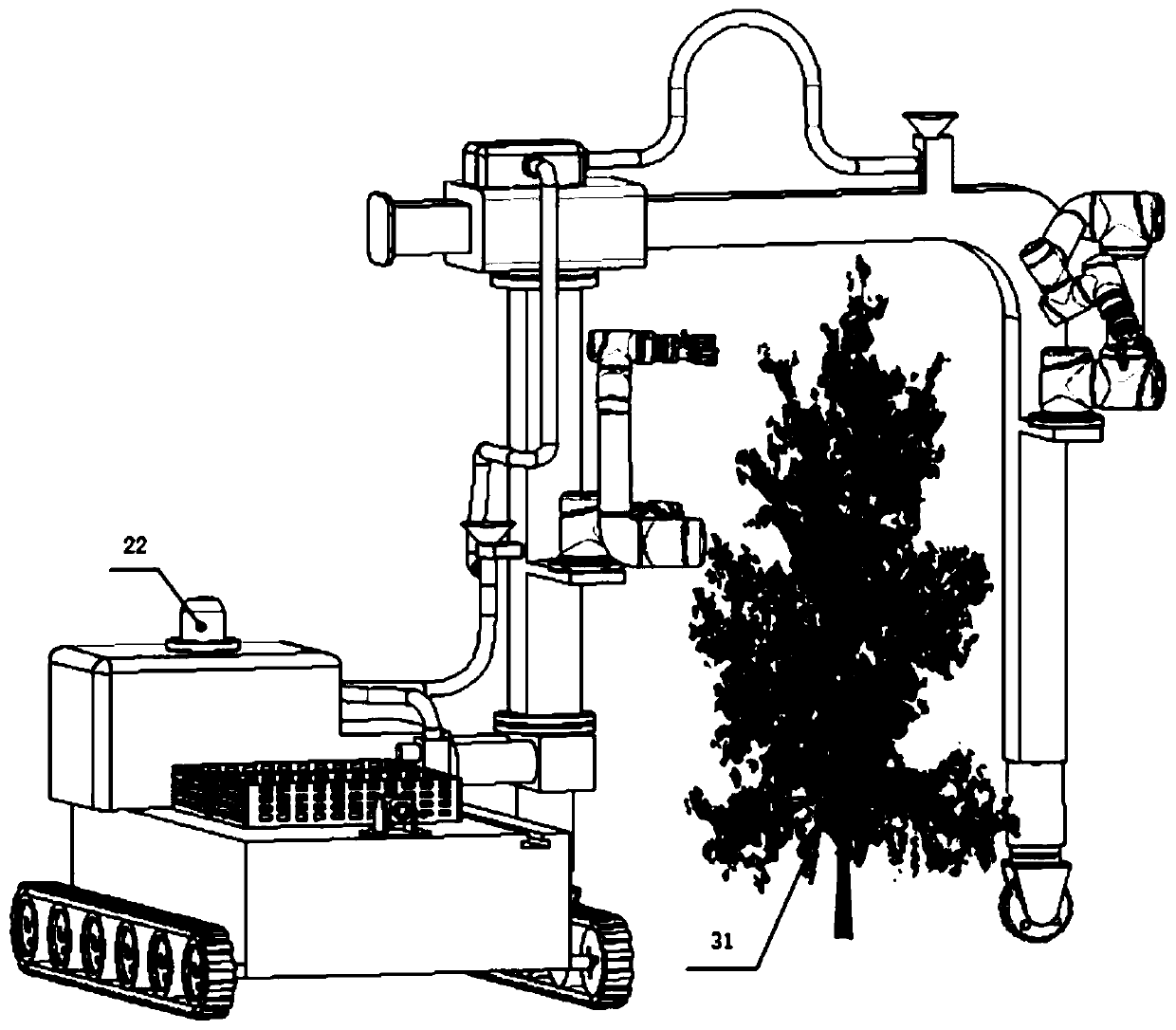 Gantry-type automatic fruit harvesting robot