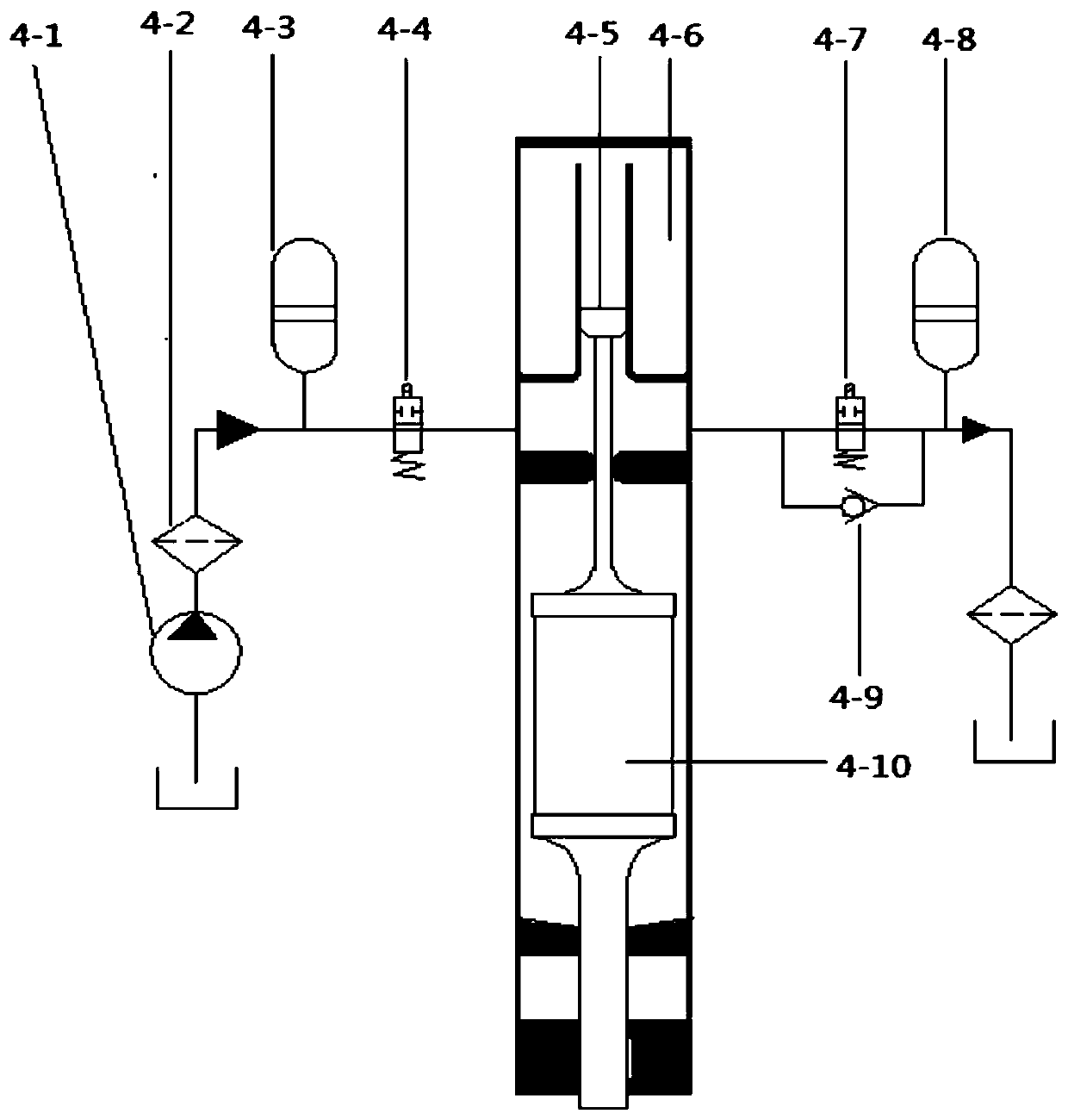 Vertical type pile support device used for processing seabed pipeline suspended span