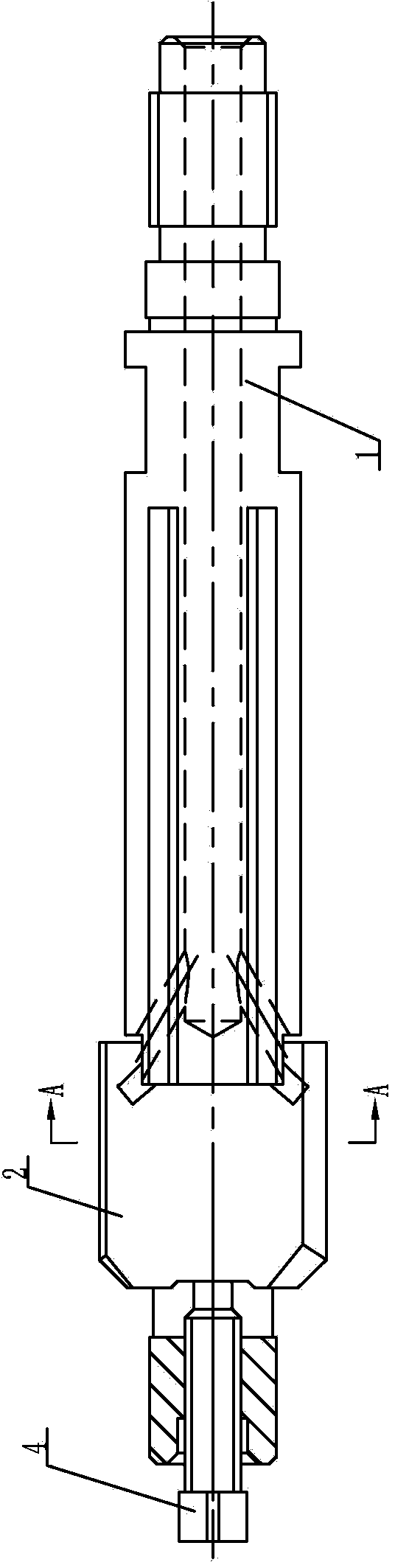 Boring tool used for machining deep holes of turbine sleeves and deep hole machining method