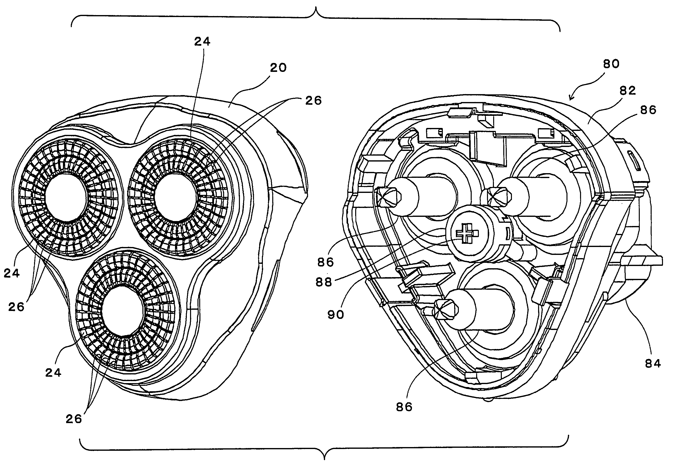 Electric rotary shaver