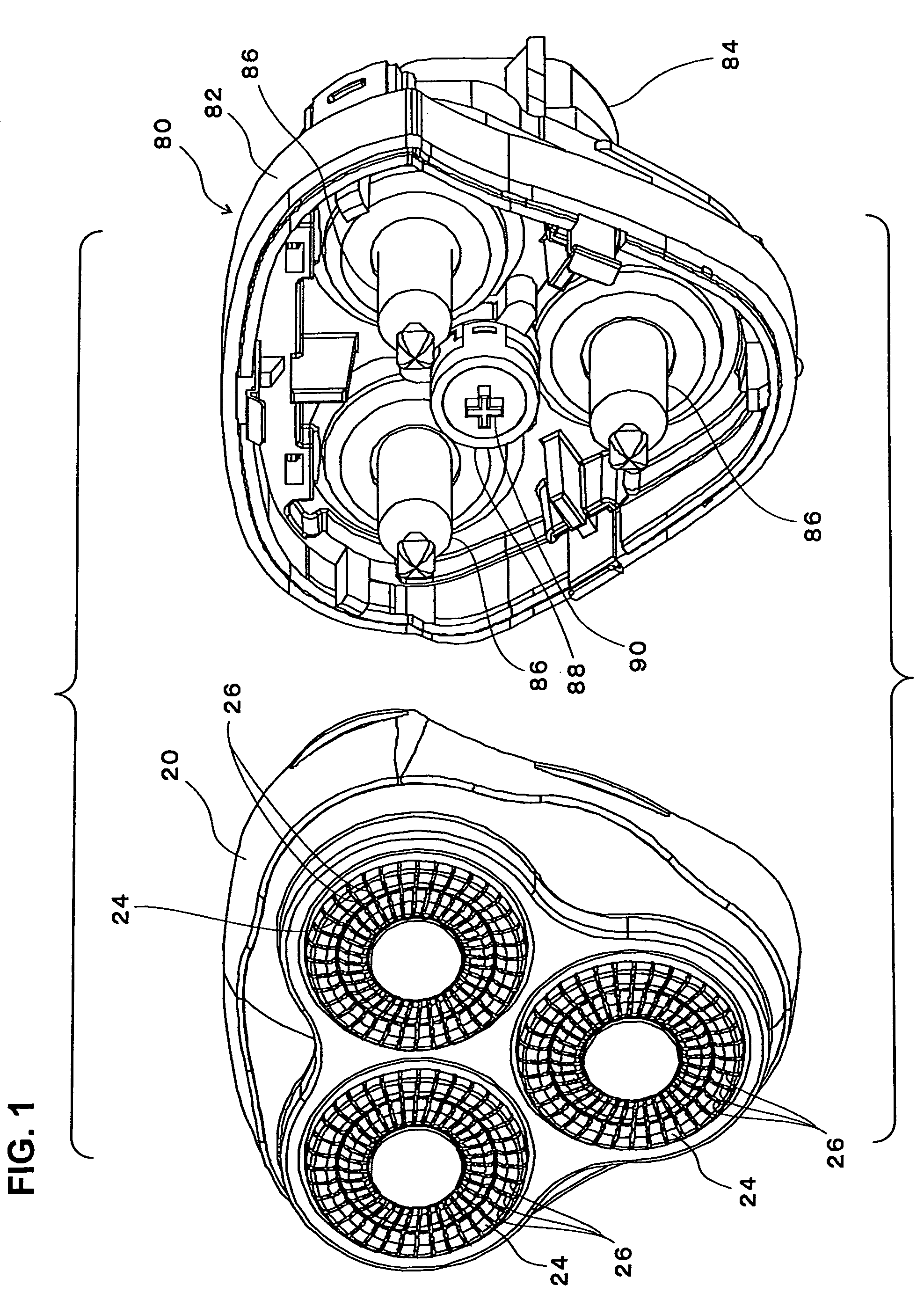 Electric rotary shaver