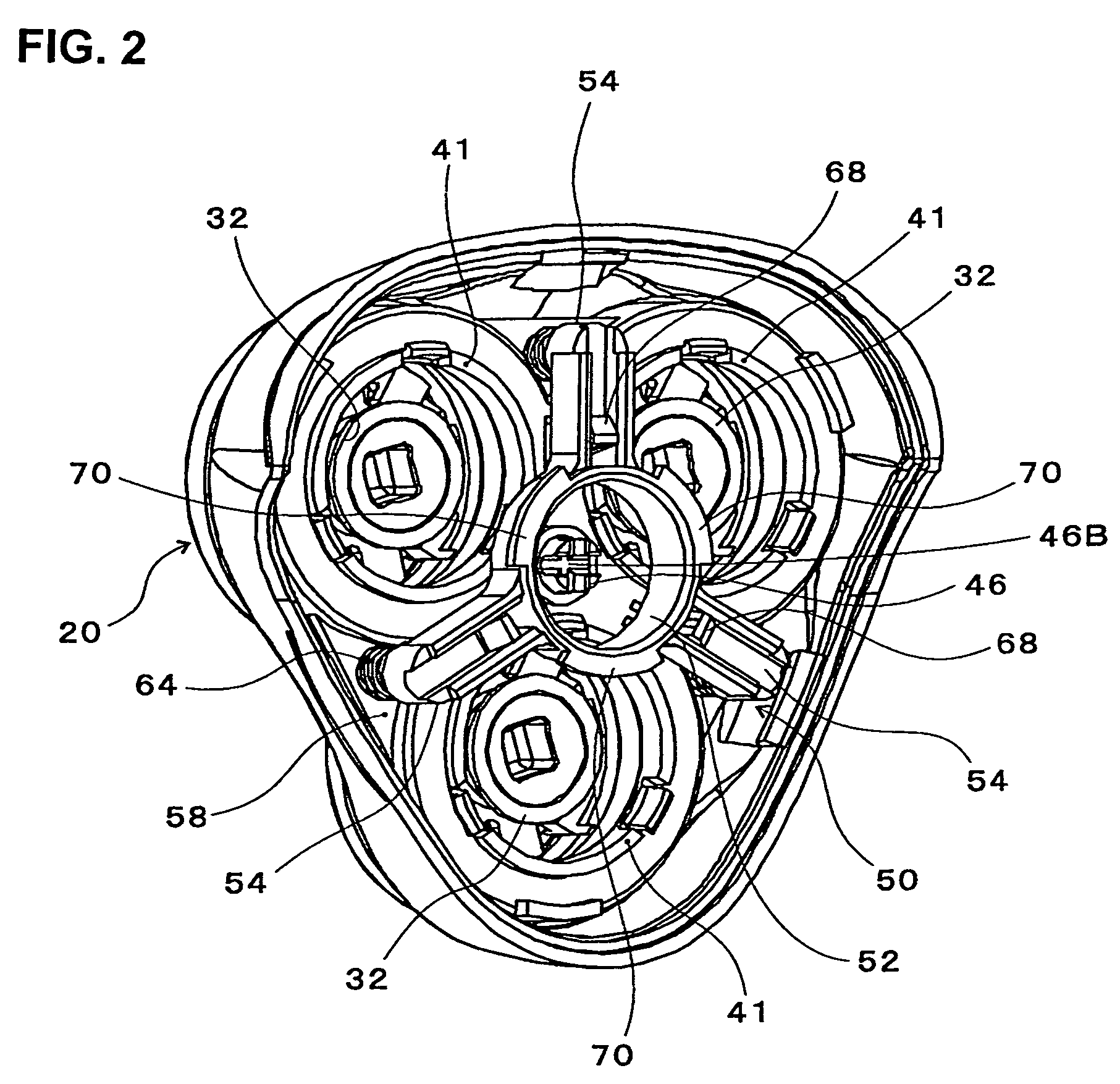 Electric rotary shaver