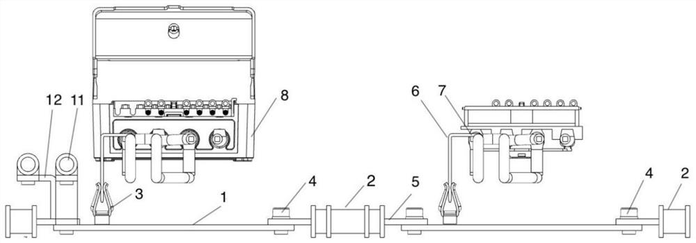 Bus sharing type modular electric power metering box