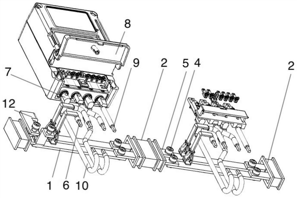 Bus sharing type modular electric power metering box