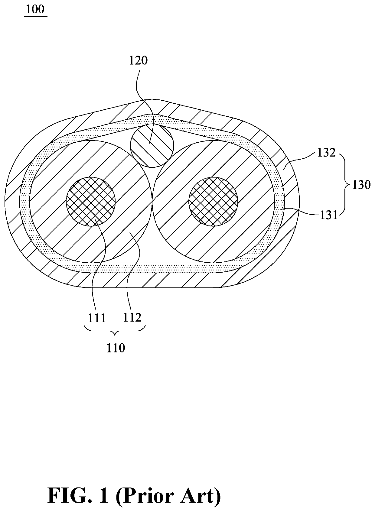 Cable with non-circular ground wires