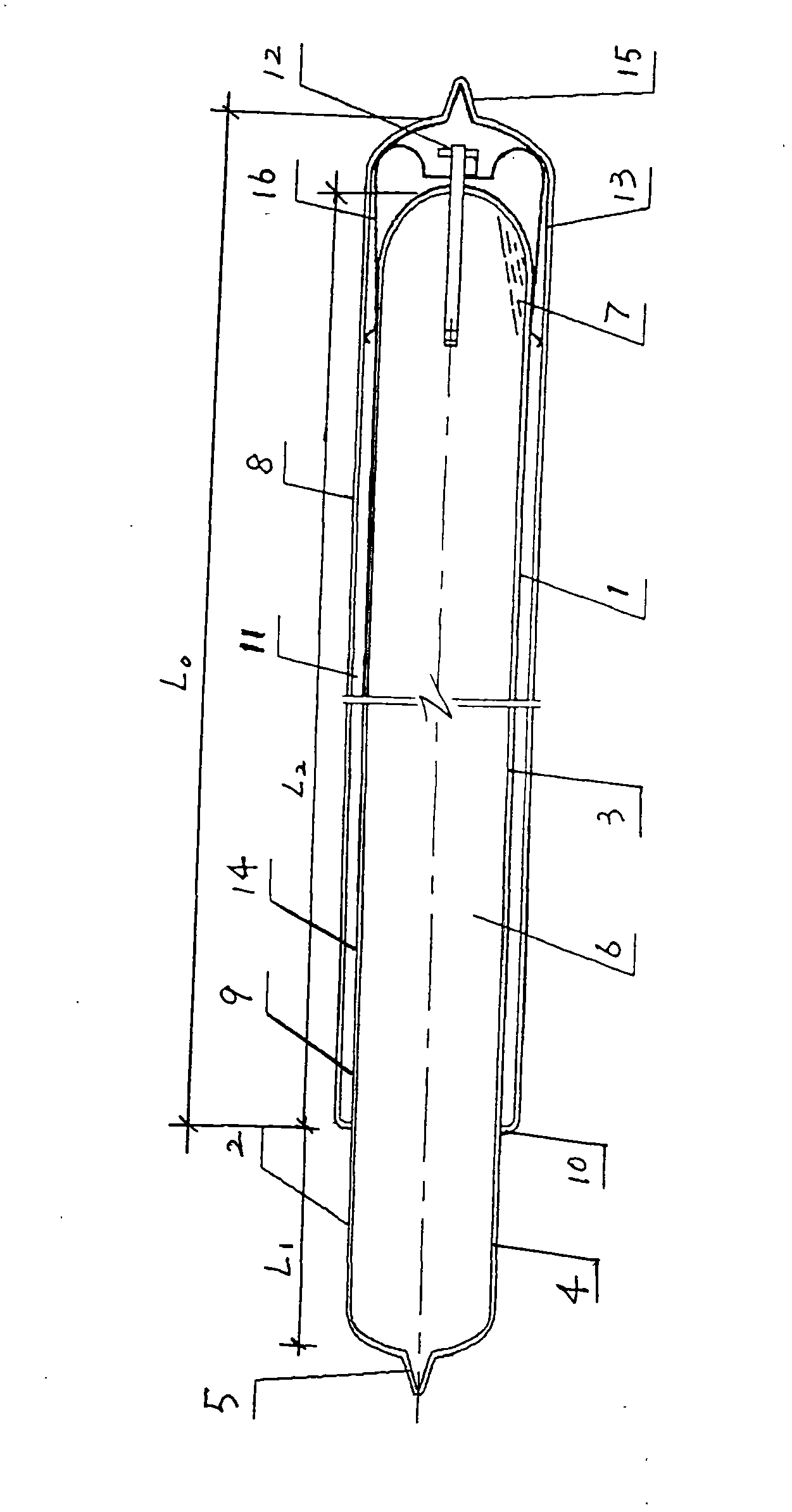 Heat tube type all-glass vacuum solar collector tube