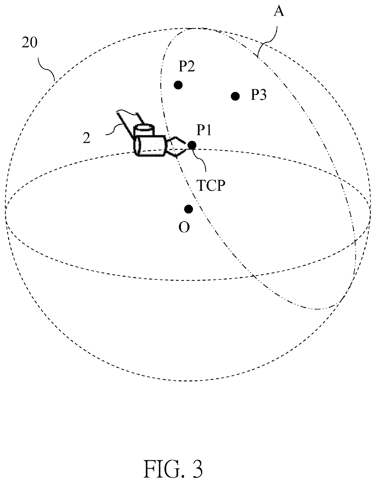 Partitioning method for a work space of a robot