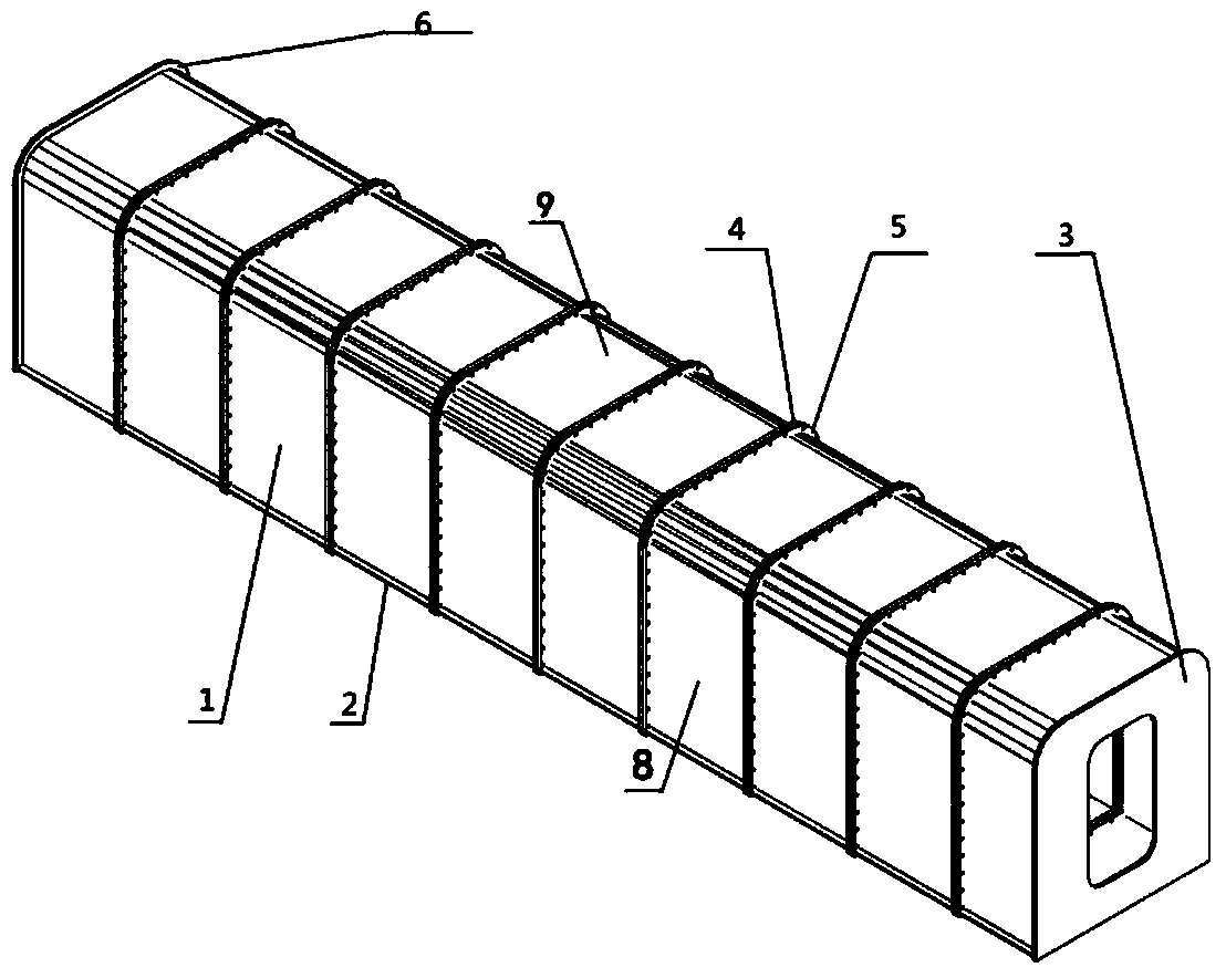 Closed-loop type mine-used lifesaving cabin body