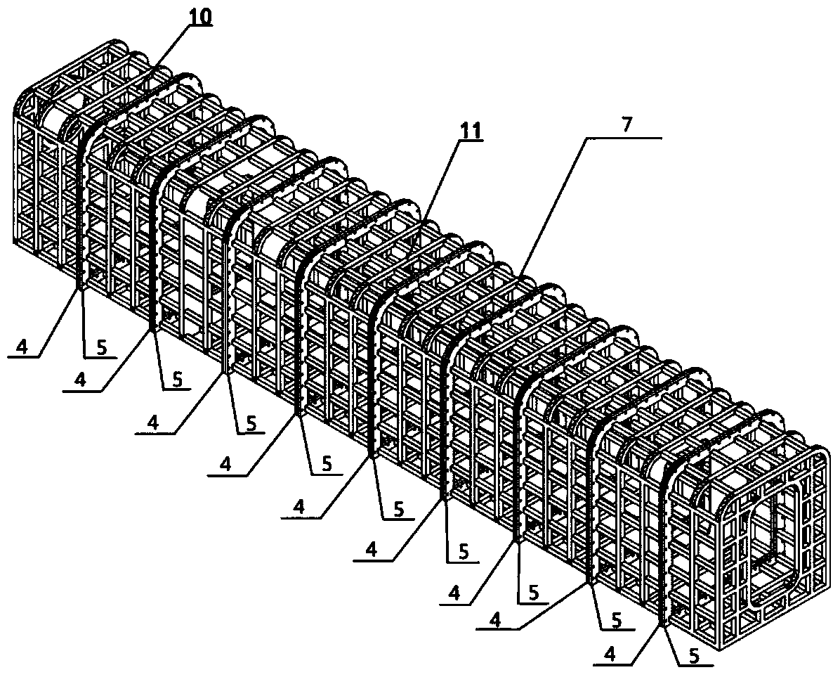 Closed-loop type mine-used lifesaving cabin body