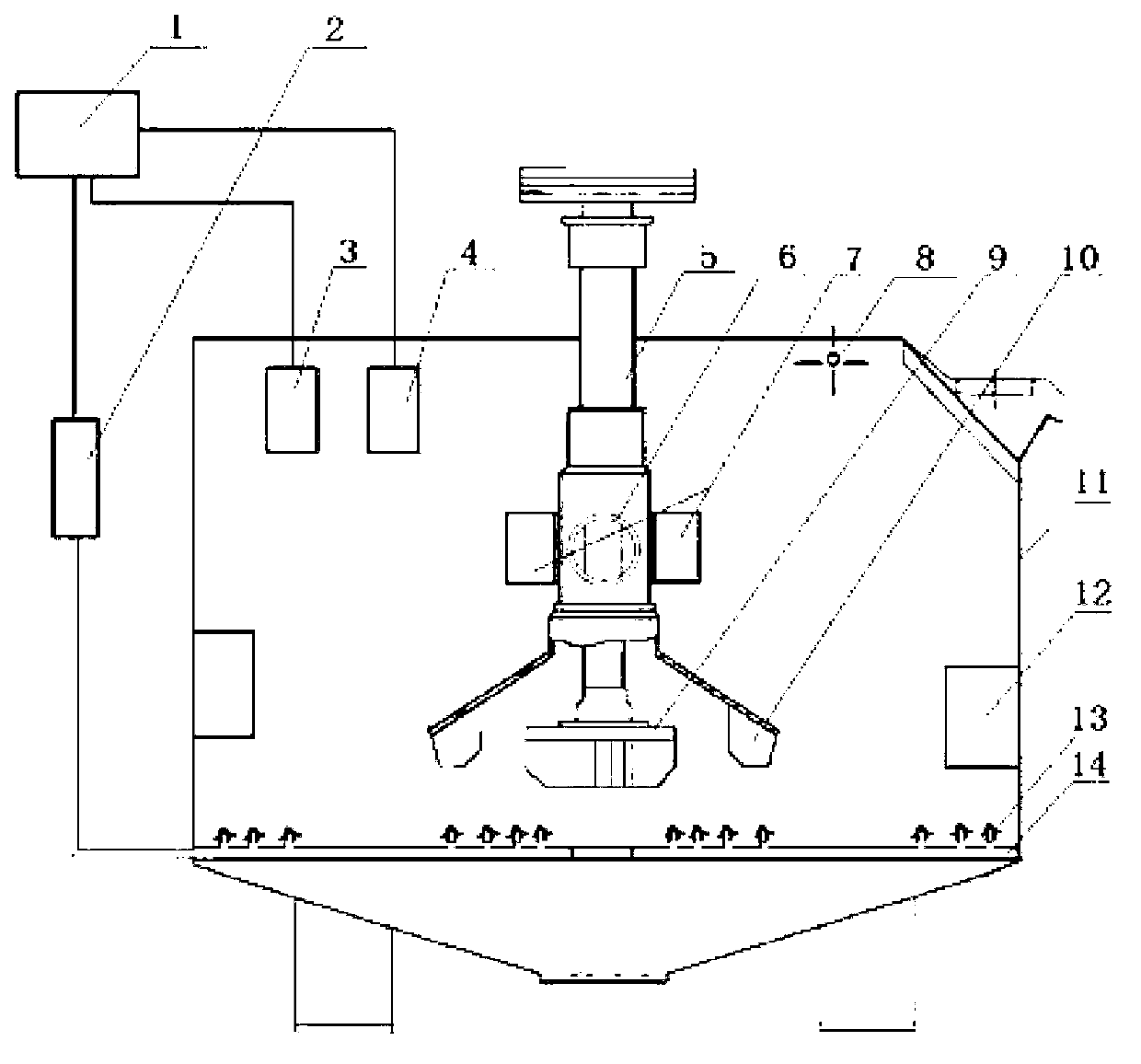 Multi-air-stream pulse injection-type floatation machine