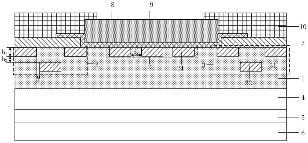 Ga2O3 Schottky diode based on diamond terminal structure and manufacturing method