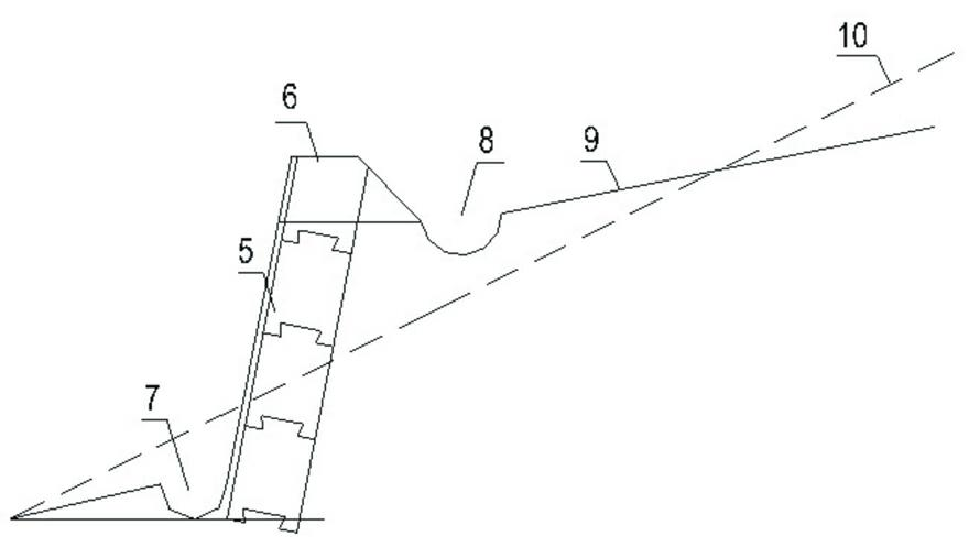 Precast clamp slot type hollow brick and ecological land ridge