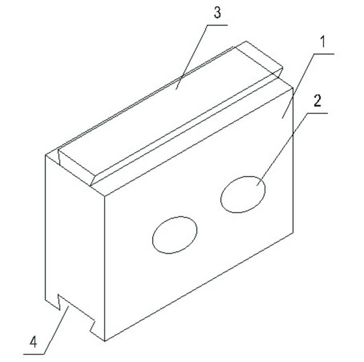 Precast clamp slot type hollow brick and ecological land ridge