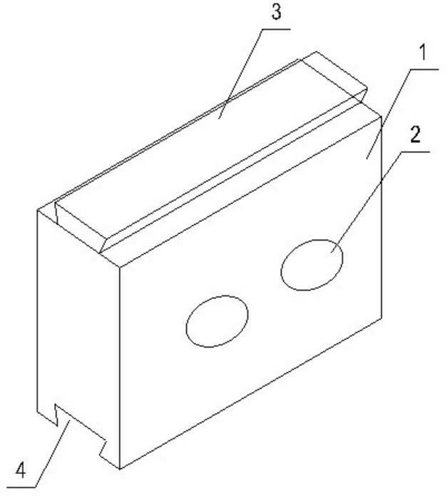 Precast clamp slot type hollow brick and ecological land ridge