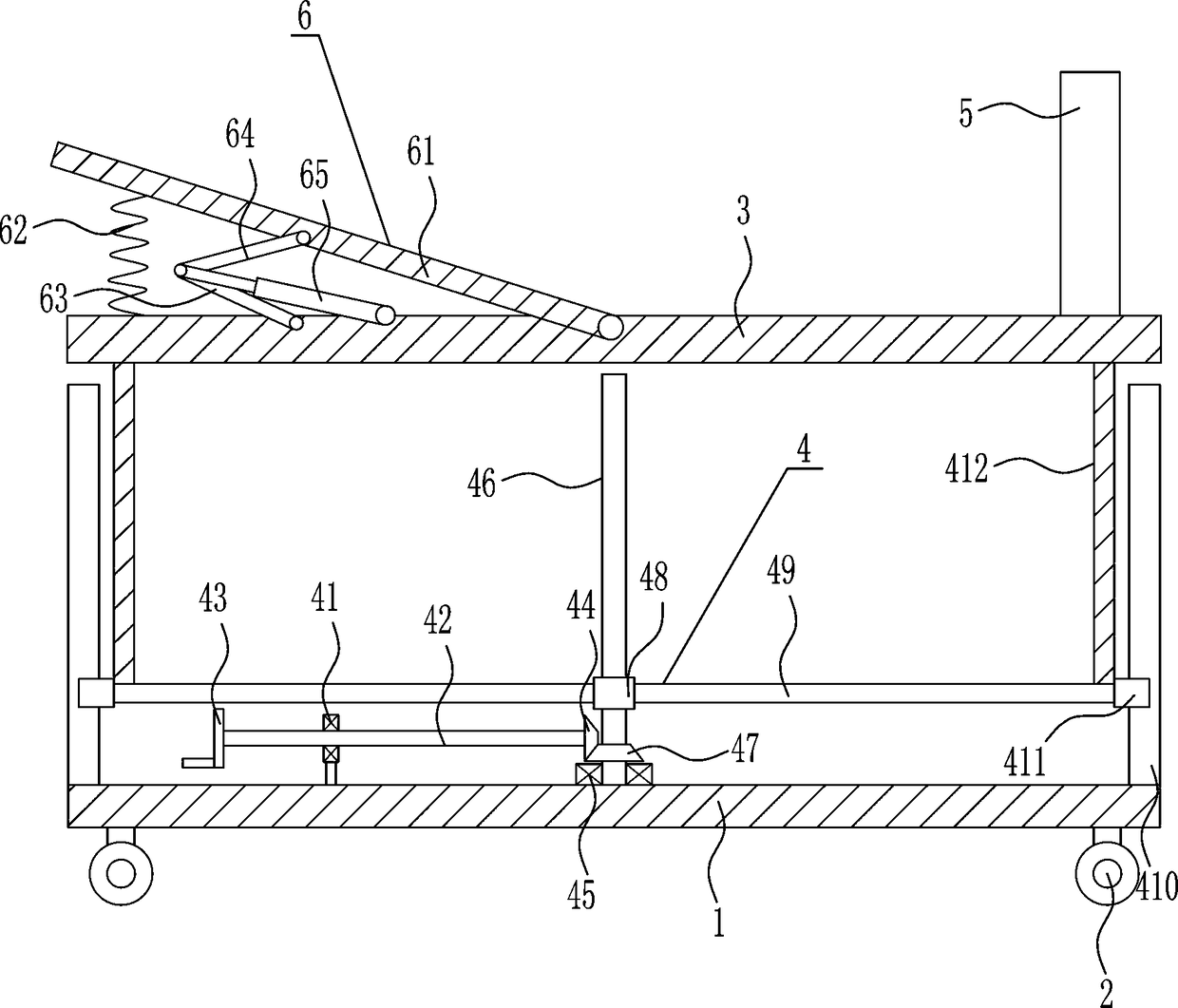 Paralytic patient leg moving device for neurology department