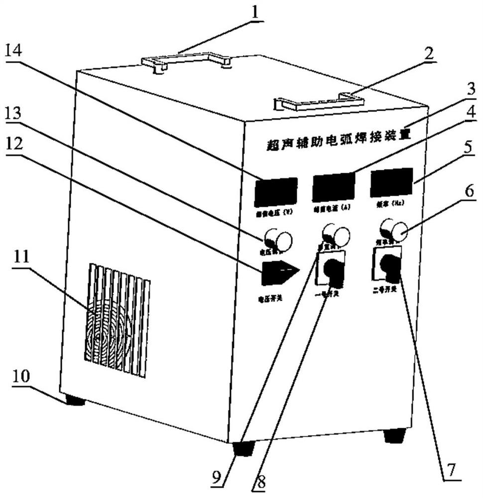 Ultrasonic-assisted electric arc welding device