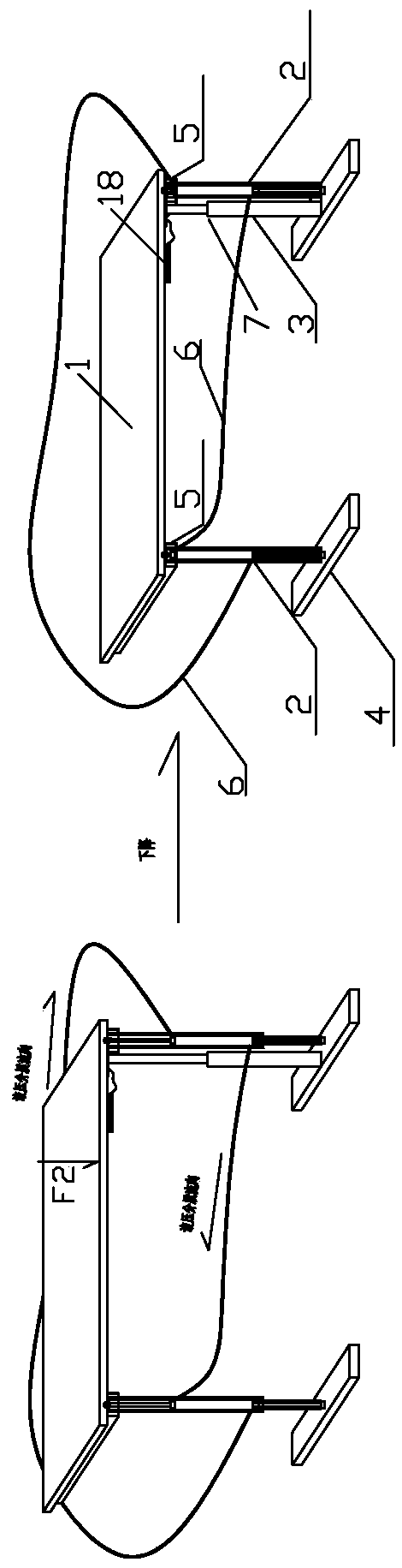 Single-power-source hydraulic auxiliary synchronous lifting table