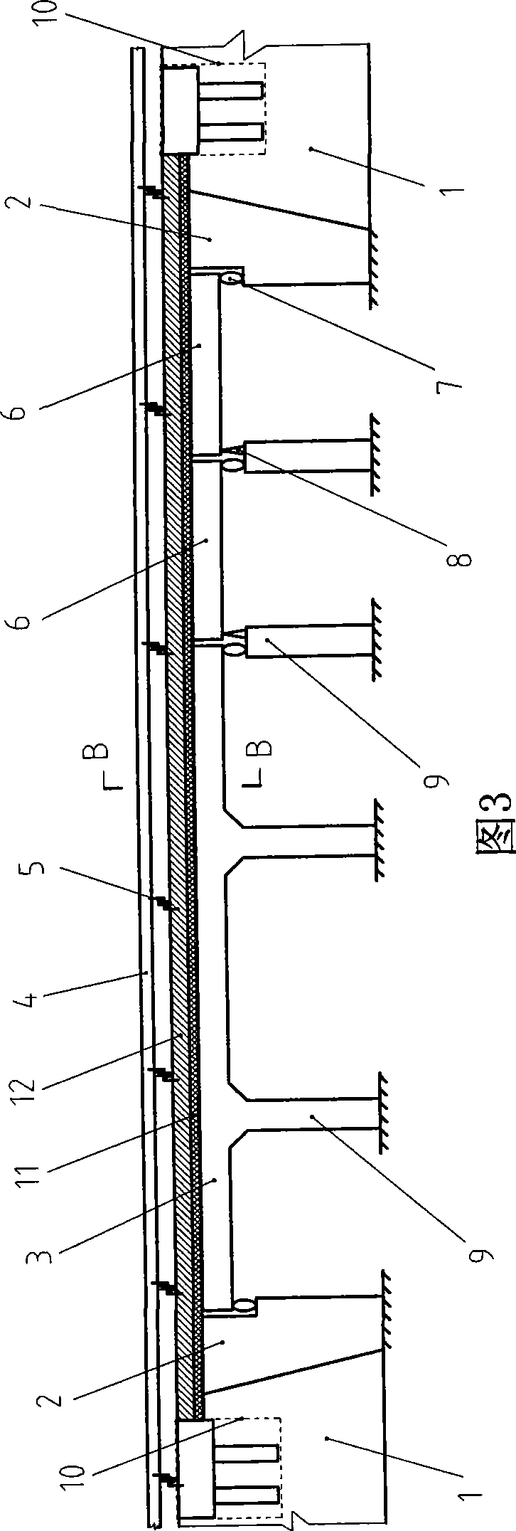 Bridge trackway longitudinal spacer assembly